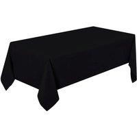 Neel Blue Premium Polyester Rectangle Tablecloth - 70" x 108" in Black