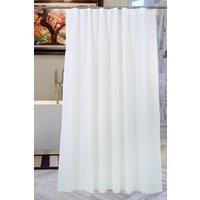 Neel Blue Shower Curtain With 12 Hooks, Mould & Mildew Resistant, Washable PEVA - 180x180cm in Ivory | Size: 180 cm width x 180 cm drop
