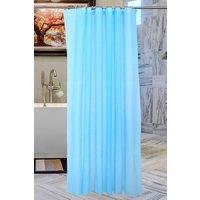 Neel Blue Shower Curtain With 12 Hooks, Mould & Mildew Resistant, Washable PEVA - 180x180cm in Blue | Size: 180 cm width x 180 cm drop