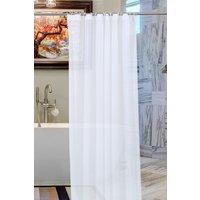 Neel Blue Shower Curtain With 12 Hooks, Mould & Mildew Resistant, Washable PEVA - 180x180cm in Clear | Size: 180 cm width x 180 cm drop