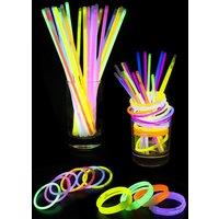 Neel Blue 8" Glowsticks with Bracelet Connectors for Party Supplies, Christmas Decoration - 25pcs