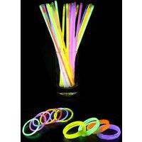 Neel Blue 8" Glowsticks with Bracelet Connectors for Party Supplies, Christmas Decoration - 15pcs