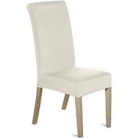 Neel Blue High-Back Spandex Stretch, Universal Armless Chair Protective Slipcover in Ivory