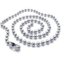 Neel Blue Metal Tag Chain 15cm Long Metal Ball Beads Chain, 100pcs in Silver