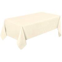 Neel Blue Polyester Rectangle Tablecloth - 70" x 126" in Ivory