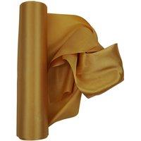 Neel Blue 20cm x 29cm Solid Satin Roll Large Fabric for Chair Sash Wedding Bouquet Dcor Drapery in Gold | Size: 20 cm x 29 cm