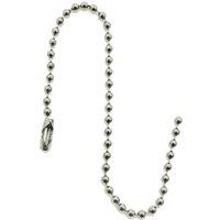 Neel Blue Metal Tag Chain 20cm Long Metal Ball Beads Chain, 100pcs in Silver
