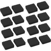Neel Blue Square Furniture Foam Pads for Table Chair Legs, 22x22mm in Black