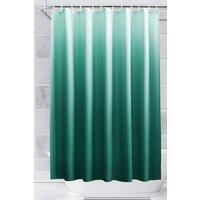 Neel Blue Gradient Colour Bathroom Shower Curtain with 12 Hooks, Mould & Mildew Resistant in Green | Size: 180 cm width x 180 cm drop