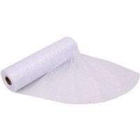 Neel Blue 29cm x 25m Sequin Tulle Fabric Roll Tulle Mesh Fabric for Xmas in White