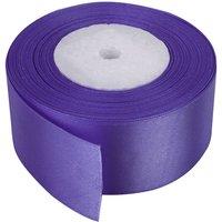 Neel Blue Double Sided Satin Polyester Ribbon Roll, 40mm x 25 Metres in Purple