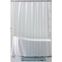 Neel Blue Transparent PEVA Shower Curtain with Bottom Magnet in Clear | Size: 180 cm width x 180 cm drop