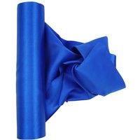 Neel Blue 20cm x 29cm Solid Satin Roll Large Fabric for Chair Sash Wedding Bouquet Dcor Drapery in Blue | Size: 20 cm x 29 cm