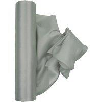 Neel Blue 20cm x 29cm Solid Satin Roll Large Fabric for Chair Sash Wedding Bouquet Dcor Drapery in Silver | Size: 20 cm x 29 cm