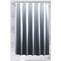 Neel Blue Gradient Colour Bathroom Shower Curtain with 12 Hooks, Mould & Mildew Resistant in Grey | Size: 180 cm width x 180 cm drop