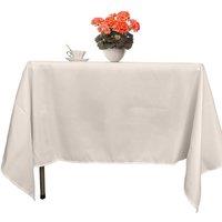 Neel Blue Premium Polyester Tablecloth, Linen Table Cover, 228cm 228cm in Ivory