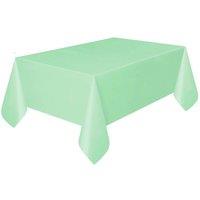 Neel Blue 137cm x 183cm Plastic Table Cover, Disposable PVC Tablecloth in Green | Size: 137 cm x 183 cm
