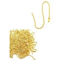 Neel Blue Metal Tag Chain 15cm Long Metal Ball Beads Chain, 100pcs in Gold