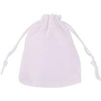 Neel Blue 10pcs Velvet Bags with Drawstring, 7cm x 9cm in White | Size: 7 cm x 9 cm