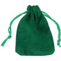 Neel Blue 50pcs Velvet Bags with Drawstring, 7cm x 9cm in Green | Size: 7 cm x 9 cm