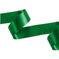 Neel Blue Double Sided Satin Polyester Ribbon Roll, 25mm x 10 Metres in Bottle Green