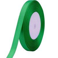 Neel Blue Double Sided Satin Polyester Ribbon Roll, 10mm x 25 Metres in Bottle Green