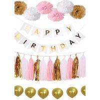 Neel Blue 30PCS Happy Birthday Decorations Set
