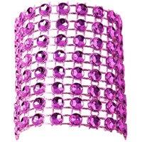 Neel Blue Set of 10 Napkin Rings Holder Stripe Buckle for Table Decoration, 13cm x 4cm in Dark Pink | Size: 13 cm x 4 cm