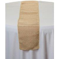 Neel Blue Hessian Table Runner, 29cm x 275cm Jute Fabric Dining Tableware in Brown | Size: 29 cm x 275 cm