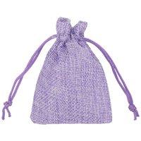 Neel Blue 10pcs Burlap Bags with Drawstrings, 7x9cm Gift Bags in Purple | Size: 7x9 cm