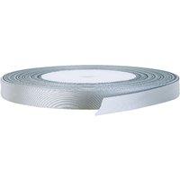Neel Blue Double Sided Satin Polyester Ribbon Roll, 10mm x 10 Metres in Silver
