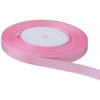 Neel Blue Double Sided Satin Polyester Ribbon Roll, 15mm x 25 Metres in Baby Pink