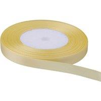 Neel Blue Double Sided Satin Polyester Ribbon Roll, 15mm x 25 Metres in Cream