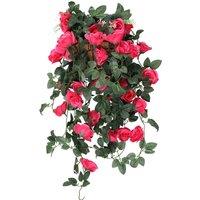 Neel Blue 110cm Artificial Rose Garland Vine Hanging Silk Garland, 18 Flowers