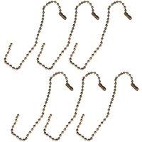 Neel Blue Metal Tag Chain 15cm Long Metal Ball Beads Chain, 100pcs in Bronze