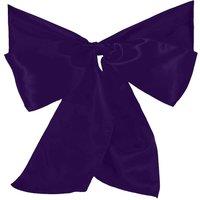 Neel Blue Satin Chair Sashes for Weddings Birthday Party Decoration, 7" x 108" in Violet