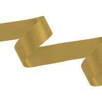 Neel Blue Double Sided Satin Polyester Ribbon Roll, 50mm x 10 Metres in Gold