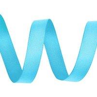 Neel Blue Grosgrain Ribbon, Solid Polyester Ribbon, 6mm x 10 Metres in Turquoise