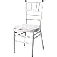 Neel Blue Velvet Chair Seat Cover, Stretchy Dinning Chair Pad Cover Seat Protectors Slipcovers in Ivory
