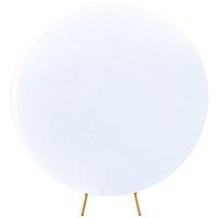 Neel Blue Round Arch Backdrop Cover Spandex Wrinkle-Resistant Circle Arch Stand Cover - 180cm in White