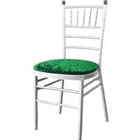 Neel Blue Velvet Chair Seat Cover, Stretchy Dinning Chair Pad Cover Seat Protectors Slipcovers in Emerald