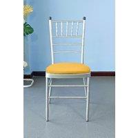 Neel Blue Chair Pad Cover Soft Spandex Removable for home, Wedding Party, Events, Pack of 10 in Gold
