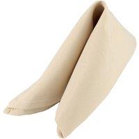 Neel Blue 20 Inch Polyester Table Napkins, Reusable, Wrinkle-Resistant Cloth Napkins, 10pcs in Beige