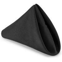 Neel Blue 20 Inch Polyester Table Napkins, Reusable, Wrinkle-Resistant Cloth Napkins, 10pcs in Black