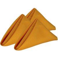 Neel Blue 20 Inch Polyester Table Napkins, Reusable, Wrinkle-Resistant Cloth Napkins, 10pcs in Gold
