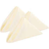Neel Blue 20 Inch Polyester Table Napkins, Reusable, Wrinkle-Resistant Cloth Napkins, 10pcs in Ivory
