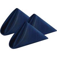 Neel Blue 20 Inch Polyester Table Napkins, Reusable, Wrinkle-Resistant Cloth Napkins, 10pcs in Navy