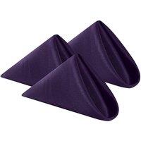 Neel Blue 20 Inch Polyester Table Napkins, Reusable, Wrinkle-Resistant Cloth Napkins, 10pcs in Purple