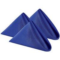 Neel Blue 20 Inch Polyester Table Napkins, Reusable, Wrinkle-Resistant Cloth Napkins, 10pcs in Blue