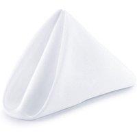 Neel Blue 20 Inch Polyester Table Napkins, Reusable, Wrinkle-Resistant Cloth Napkins, 10pcs in White